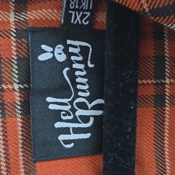 Hell Bunny 2XL Fall Plaid Midi Dress UK18 US14 - Picture 3 of 8